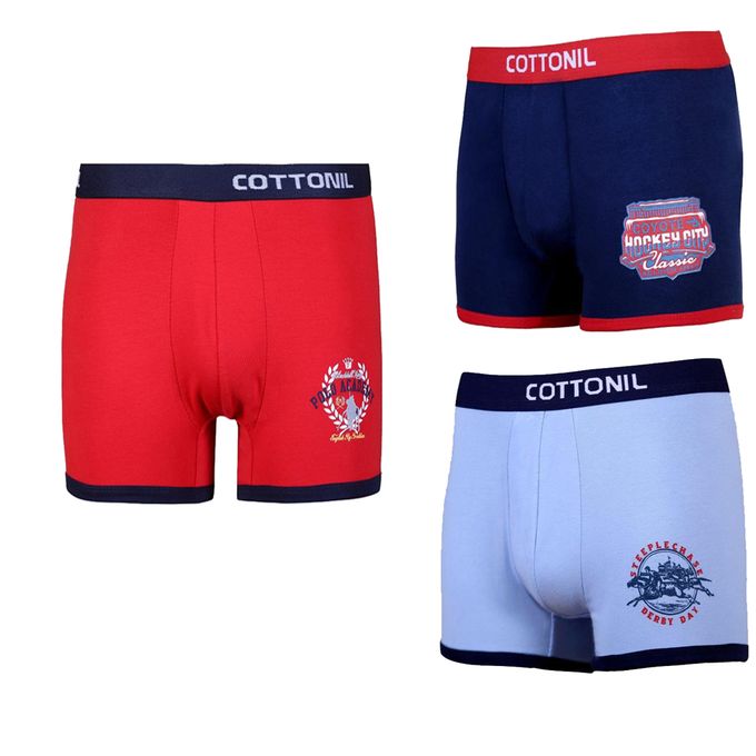 Shop Cottonil Bundle Of Three Boxers(3 Pieces) For Mens Jumia Egypt