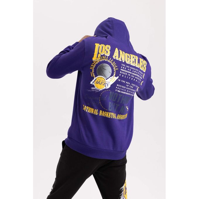 Purple MAN NBA Los Angeles Lakers Licensed Long Sleeve Sweatshirt