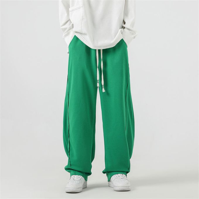 Generic (green)2022 Men's Fashion Trend Sports Casual Pants Loose Elastic  Waist Joggers Sweatpants Hip Hop Style Homme Green/black Trousers XXM @  Best Price Online