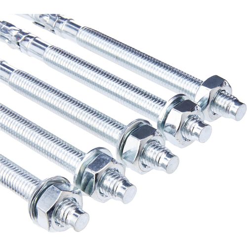 AHC K-ZYTB10130B5 M10 x 130 mm Through Bolts - Zinc Plated (Pack of 5)