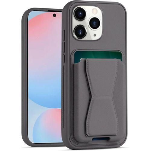 Wallet case with shock-resistant TPU frame leather and card holder for easy storage, compatible with iPhone 16 promax
