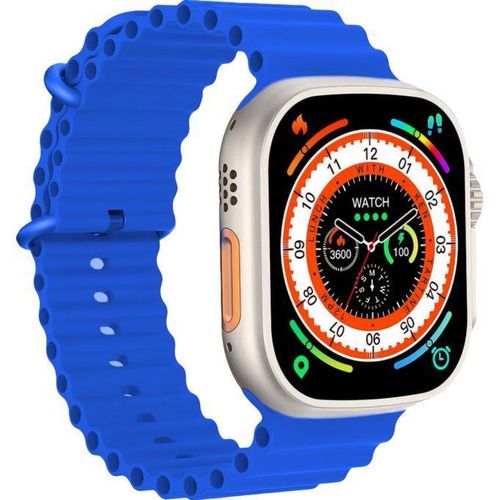 T800 Ultra Bluetooth Call Wireless Charging Smartwatch BLUE