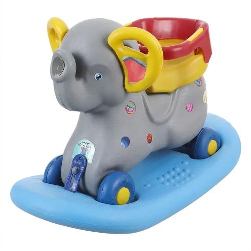 Kids Rocking Elephant Toy with Safety Frame Multicolor Fun Safe Ride for Toddlers