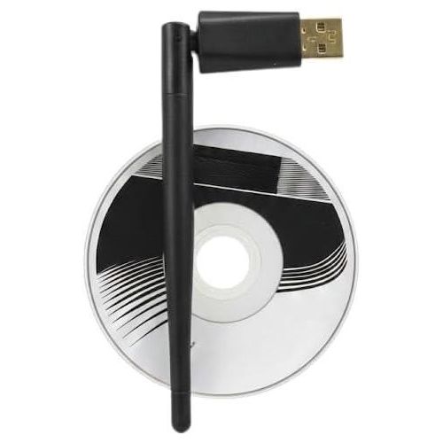 Wireless USB adapter for PC and laptop, 150Mbps Wi-Fi, includes driver CD, compatible with Windows
