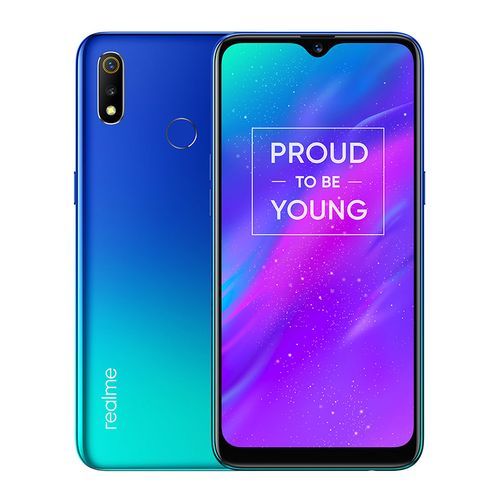 موبايل ريلمى Realme 3 - 6.22 بوصة 32 جيجا بايت ثنائي الشريحة 4G موبايل - أزرق