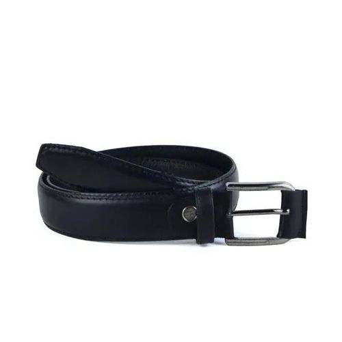 natural Leather classic belt - BB-121 BLACK