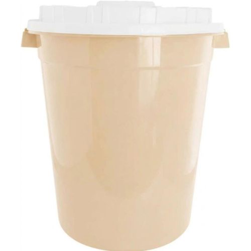 100 Liter Bucket with Lid - beige cafe