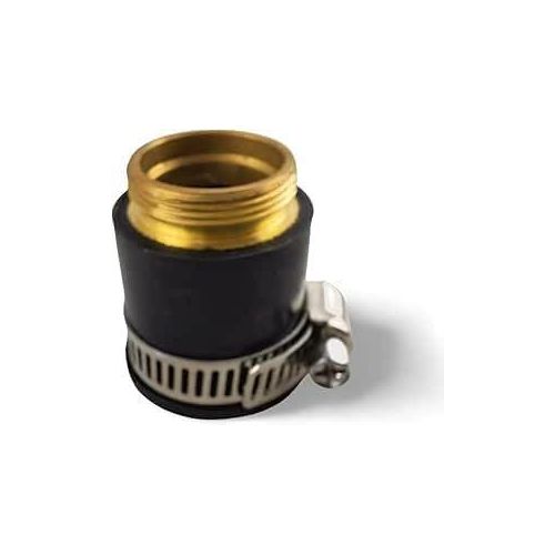 Garden Hose Adapter Brass Connector, Black with Metal Clamp, Male Thread Connector