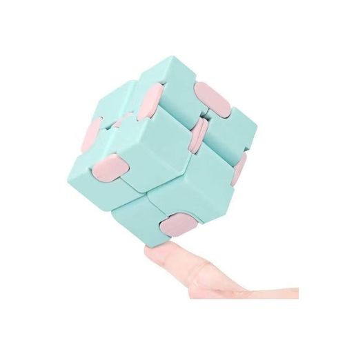 Infinity Cube Fidget Toy Stress Relieving Fidgeting Game For Kids And Adults,Cute Mini Unique Gadget For Anxiety Relief And Kill Time (Macaron Blue)
