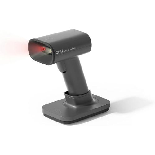 ES228WB Wireless 1D/2D Barcode Scanner with Charging Base, Handheld CMOS QR Code Reader via Bluetooth,Scan from Paper and Screen, Plug and Play for Retail, POS, and Inventory,Black