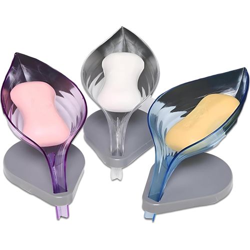 Bathroom Soap Holder - Practical Paper Design with Solid Plastic and Adhesive Base for Efficient Maintenance and Air Launch in a Variety of Colors (3 piece of the color shown)