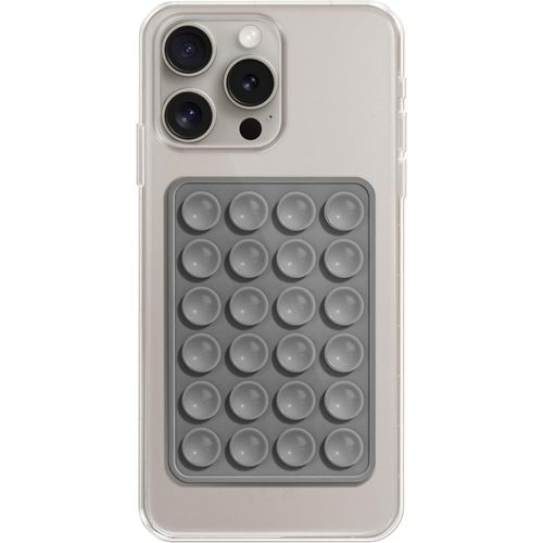 Silicone Phone Sticky Grip, Suction Phone Case Mount For IPhone And Android, Hands-Free Sticky Cell Phone Grip, Mobile Fidget Mirror Holder For Selfies And Videos Gray