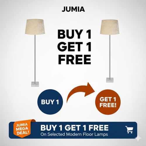 مصباح أرضي معدني 1+1 بقاعدة فضية بيج