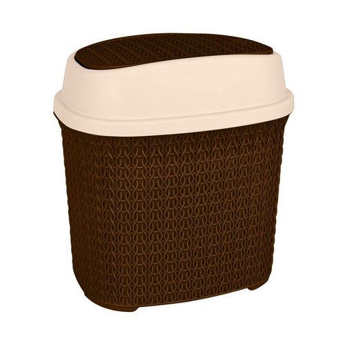 Palm Trash Swing Bin Brown
