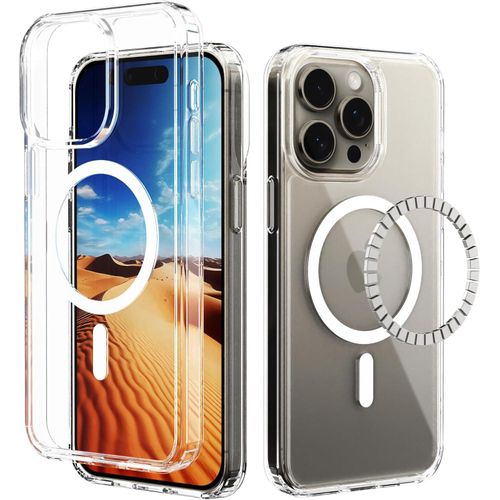 Magnetic case for iPhone 13 Pro Max, MagSafe compatible, shockproof, slim and lightweight design, scratch-resistant protective cover for 6.7-inch iPhone 13 Pro Max, high-definition clear