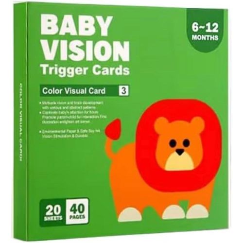 BabyVision Vision Stimulation Cards - Epic Visual Cards 20 Sheets 40 Images for Ages 6-12 Months