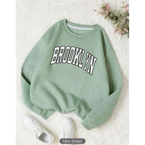 هودي نسائي أنيق برقبة دائرية - أخضر نعناعي