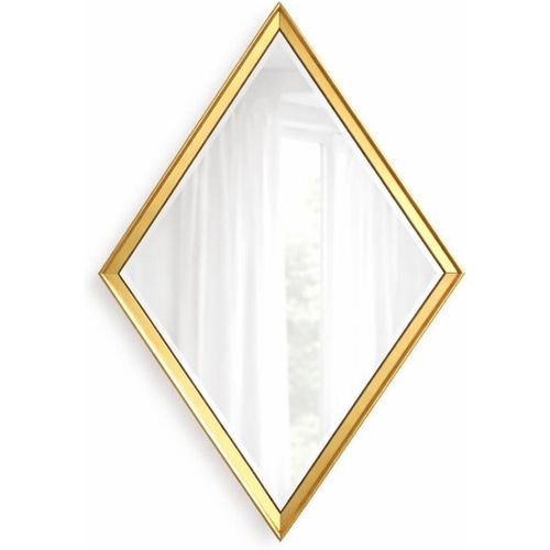 Diamond Shaped Mirror, 43 cm Width x 64 cm Height, Gold