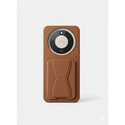 Leather case compatible with Honor X9D, shockproof leather case for card storage and Honor X9d case with built-in stand, PU leather for a stylish look and comfortable grip (brown)
