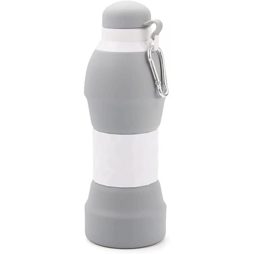 Collapsible Silicone Water Bottle, Open in 3 Sizes, Light and Practical, for Active People, for Hot and Cold Drinks, Easy to Carry and Reuse, Modern Design
