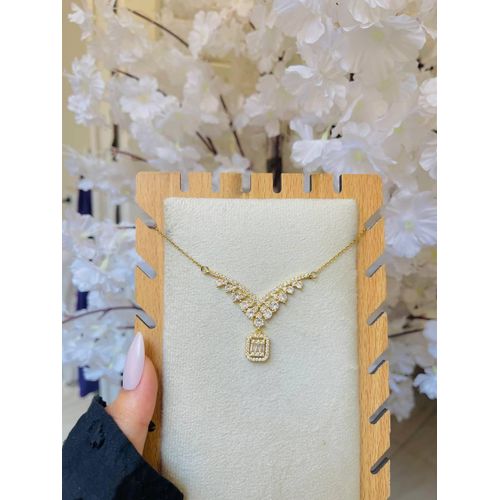 Elegant Square L'azurde-Style Pure Stainless Steel Tarnish-Free Necklace – Geometric Luxury Style