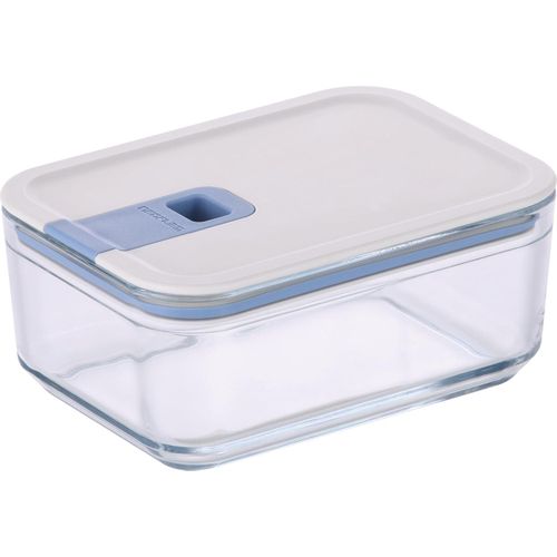 Perfect Seal Glass Food Storage Containers - Airtight, Easy to Open, Durable Heat-Resistant Glass, 750 ml Square