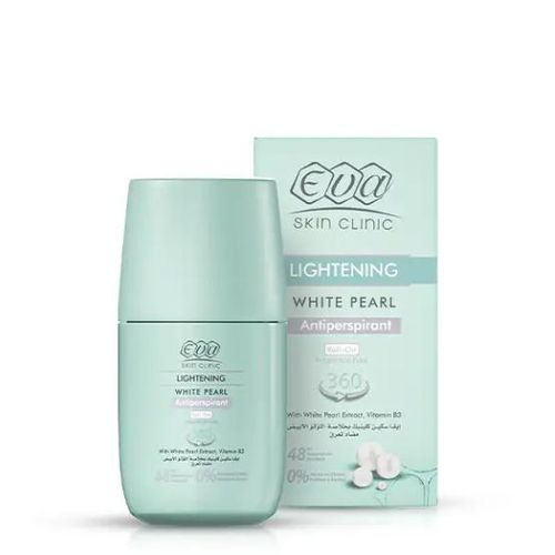 Eva Skin Clinic White Pearl Roll On Antiperspirant For Toning & Minimizing Hair Without Fragrance 60 Gm