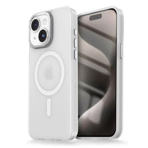 Magnetic Case for iPhone 15 6.1 Inch Case Translucent Matte Phone Case Slim Thin Shockproof Anti-Yellow Women Men Girls Boys Protective Cover (Clear Matte)