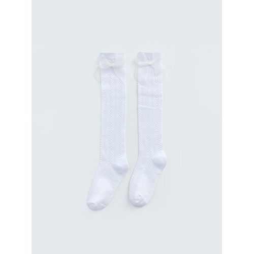 Bowed Girl's Knee-High Socks 2 Pack