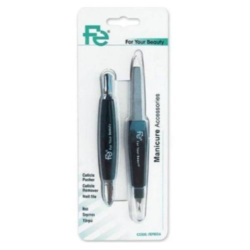 Fe Cuticle Pusher+Remover Nail File FEPI036