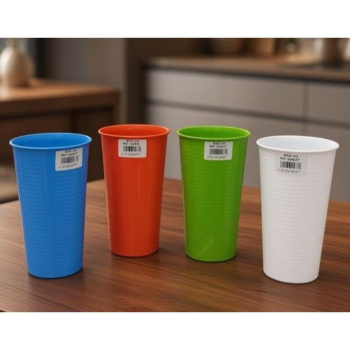 Set of 2 Plastic Cups, 330 ml – Assorted Colors