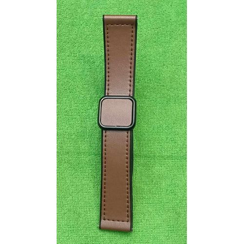 22mm Leather Strap Magnetic Folding Buckle For Oraimo Watch Pro NT OSW-850H