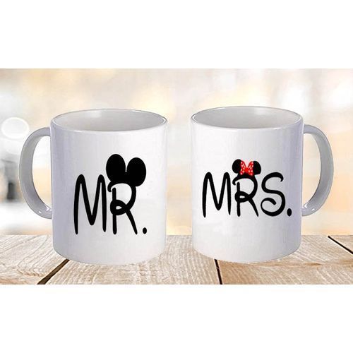 Mr&Mrs Mug - 2 Pcs - White