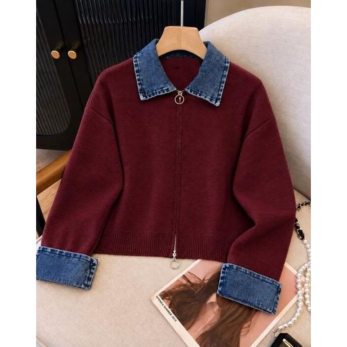 A distinctive pullover blouse with a unique texture.