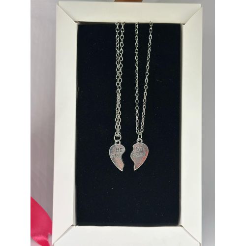 maya accessories New Heart Shape Friendship Is Together Alloy Necklace