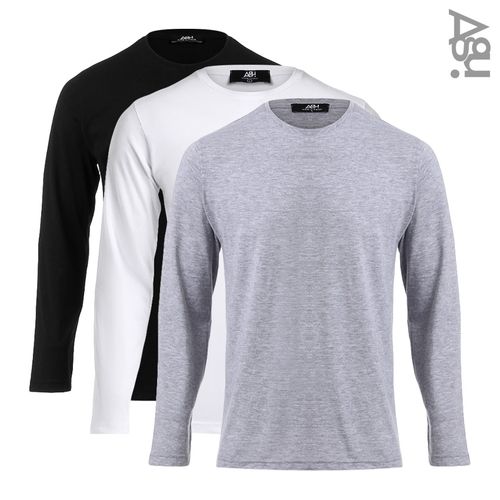 Bundle of 3 Crew Neck T-Shirts - Black, ...