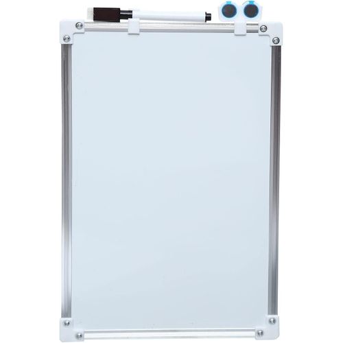 White Educational Board With Pen And Eraser 20 X 30 Cm - White Silver