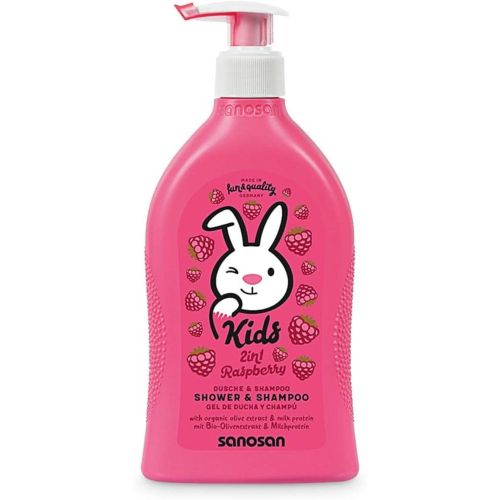 kids shampoo and shower gel with raspberry scent 200ml