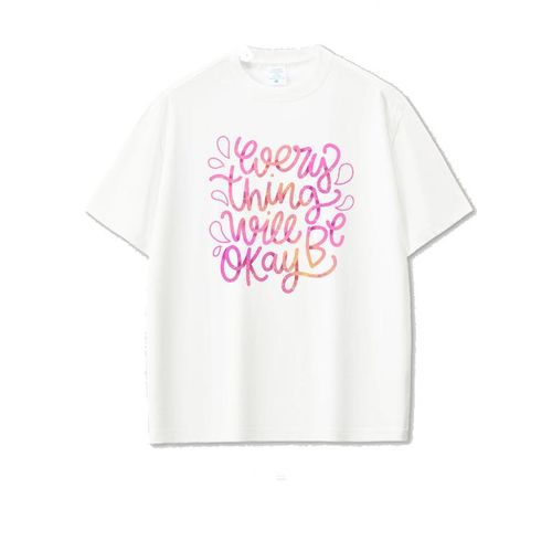 T-SHIRT WHITE LOGO PINK 6-9Y