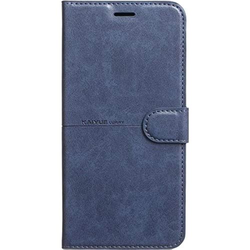 Full-protection foldable leather back case for Samsung Galaxy A51 4G (Blue), silicone.