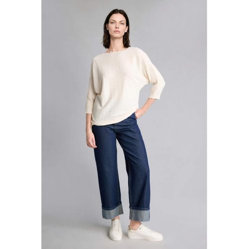 Boat Neck Ecru Pullover