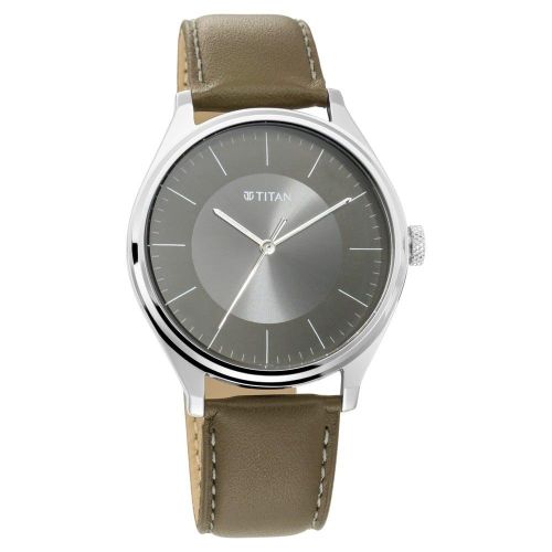 Men's Urban Edge Lustrous Olive Dial Leather Watch 1802SL08
