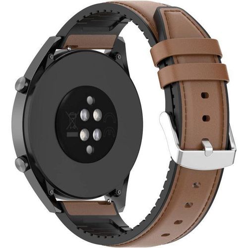 20mm Leather Watch Band For Samsung Galaxy Watch 42mm 5 5 Pro 4 (40mm 44mm)/3 (41mm), Gear S2/Sport, Active/Active 2 (40mm/44mm), For Huawei Watch 2/GT2 (42mm) Brown