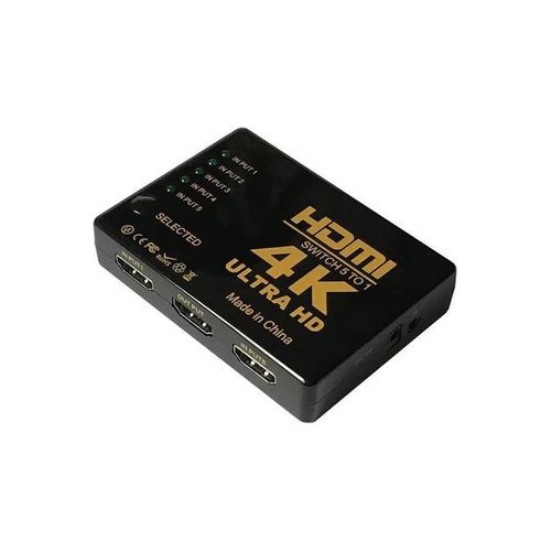 Mini 5 Port 4K Video Hdmi Switch Switcher Hdmi Splitter With Ir Remote Splitter Box Black