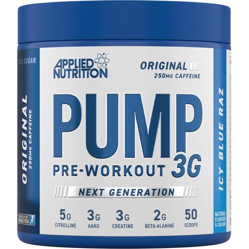 Multicolor Applied Nutrition Pump 3G Pre-Workout (375g) – Premium Icy Blue Raz Flavor – Ultimate Nitric Oxide Muscle Pump, Focus & Endurance Formula for High-Intensity Workouts