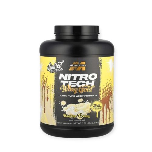 Nitro Tech 100% Whey Gold 2.27kg 68 Servings - Advanced Isolate & Peptide Protein, Lean Muscle Recovery & Growth Matrix - Non-GMO & Gluten-Free