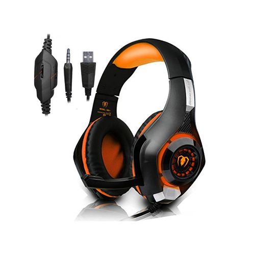 هيدفون ألعاب بجاك صوت وميكروفون وإضاءة ليد للموبايل والبلاى ستيشنGM-1