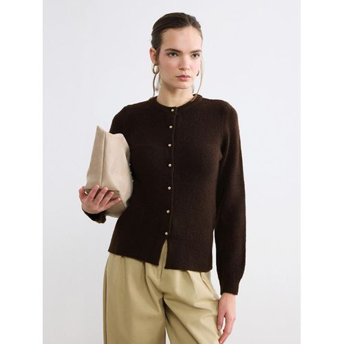 Women's Crewneck Knit Cardigan