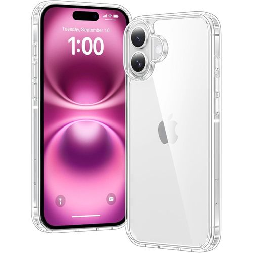 Clear Case for iPhone 16 Plus, Ultra Thin, Shockproof TPU Cover, Anti-Yellowing, Crystal Clear, Phone Case for Apple iPhone 16 Plus - Clear
