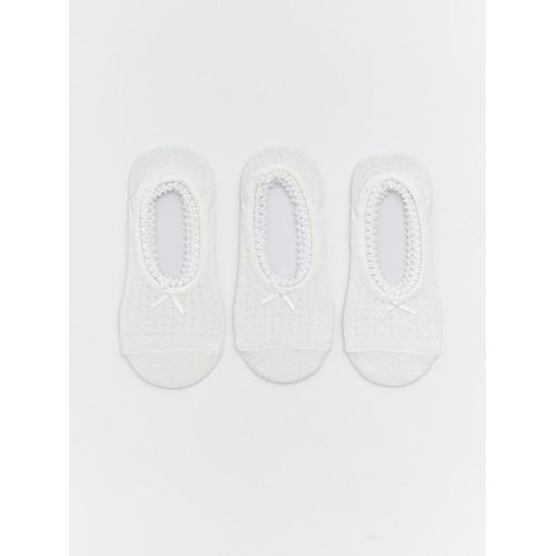 Lace Detail Bow Women's invisible Socks 3-Pack